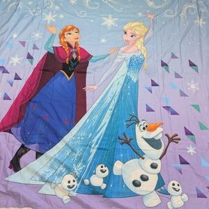 Disney Frozen Fabric Shower Curtain Anna Elsa 72" X 72" Kids Princess Bathroom